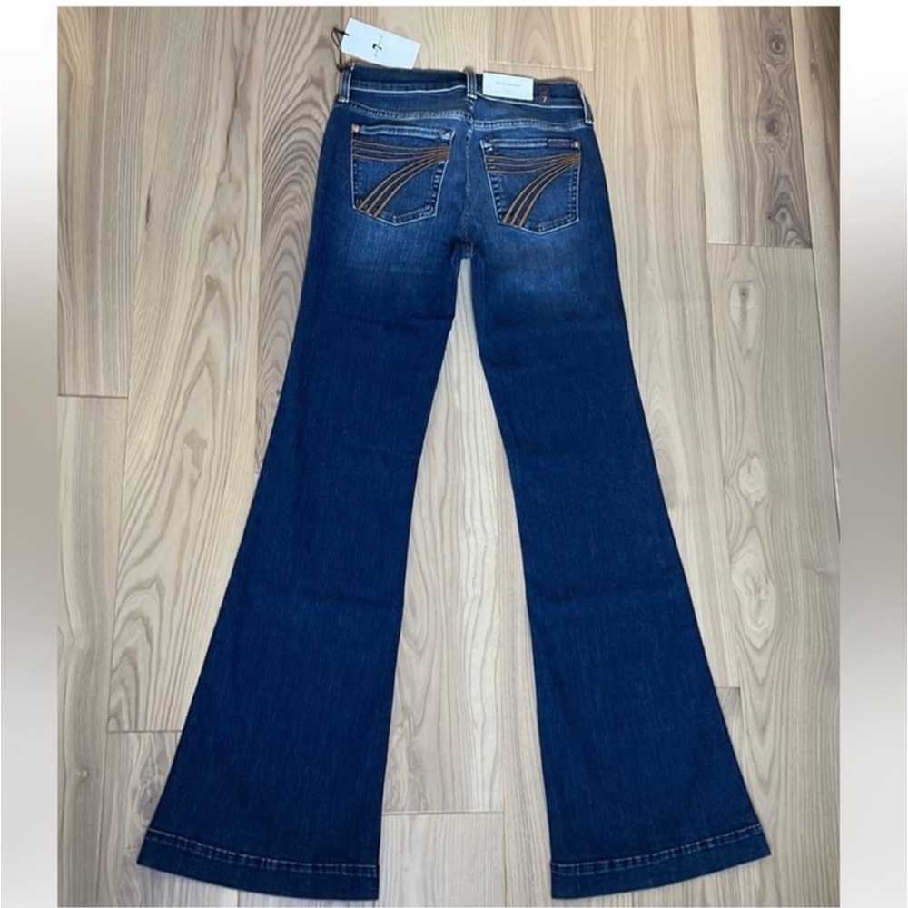 7 For All Mankind Tailorless Dojo Jeans Size 25 NWT Trousers 7FAMK Golden pocket - Picture 3 of 7